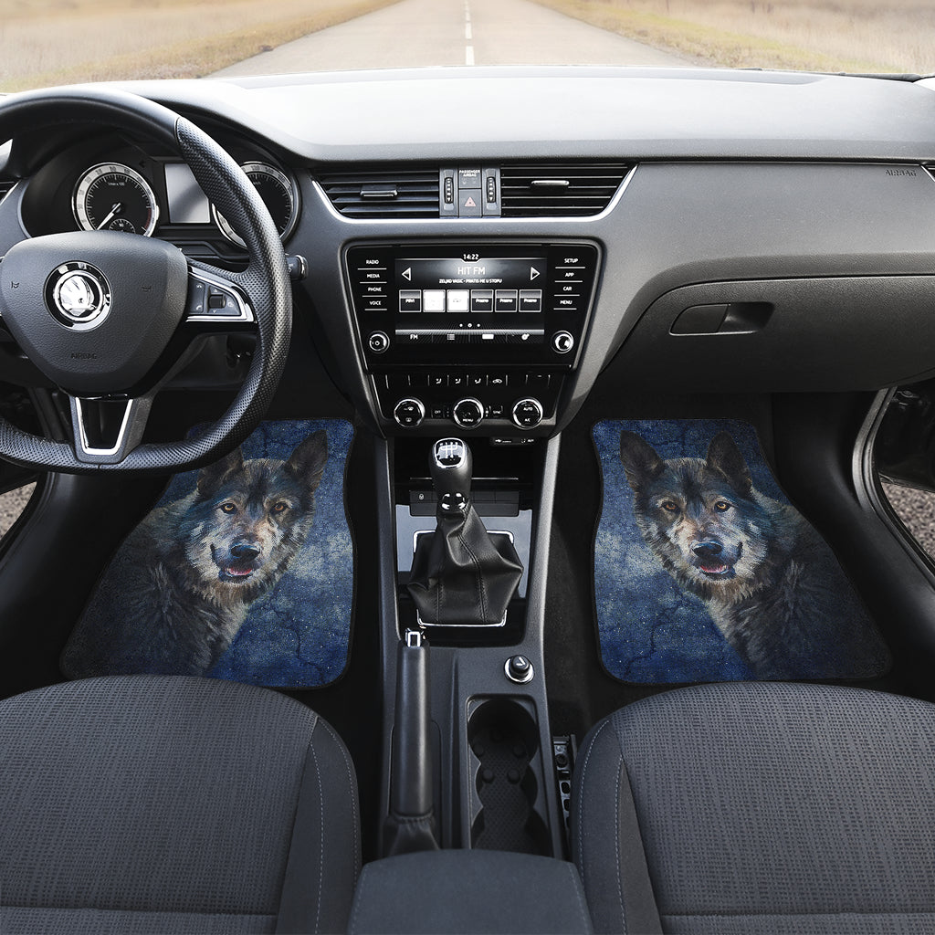 Wild Wolf Front Car Mats Set Of 2 Elephantsity