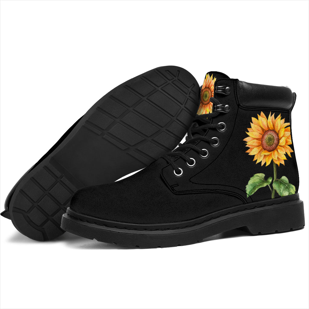 bohemian sunflower boots