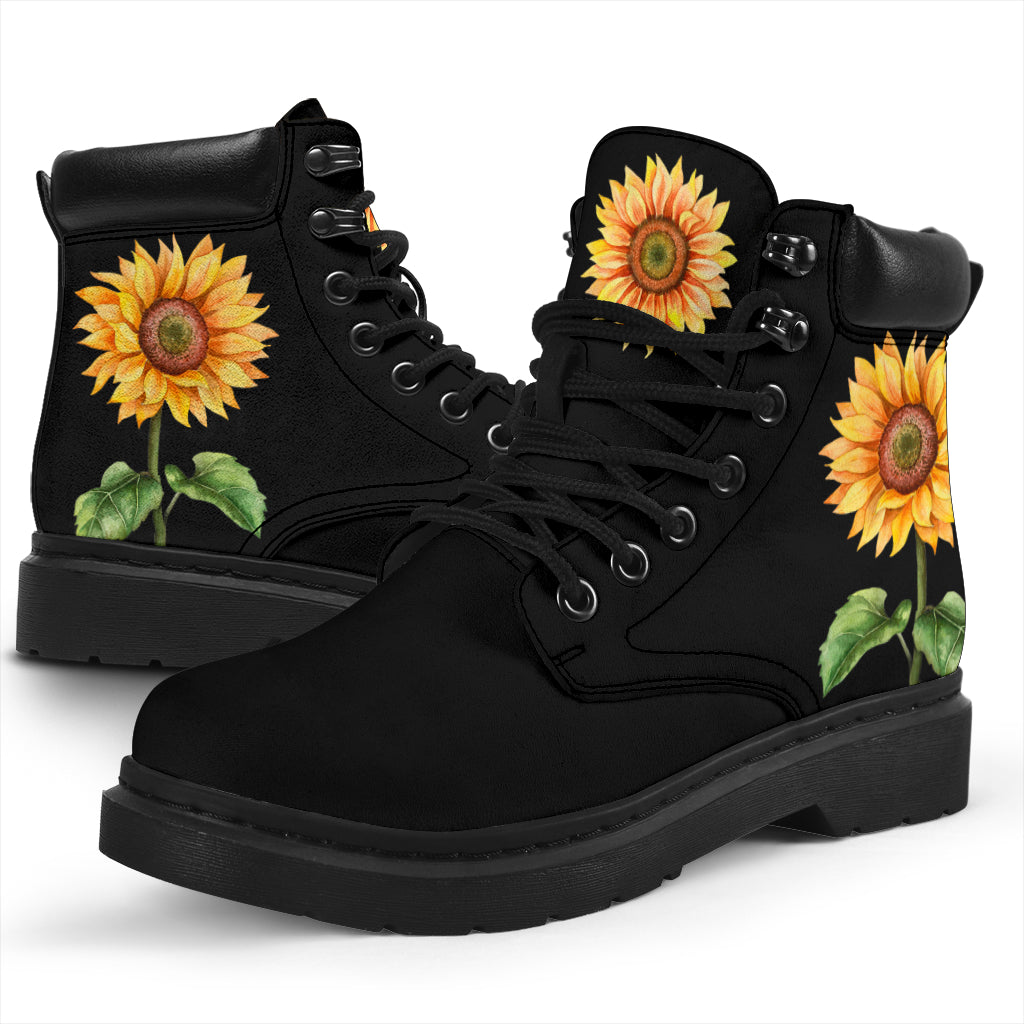 bohemian sunflower boots