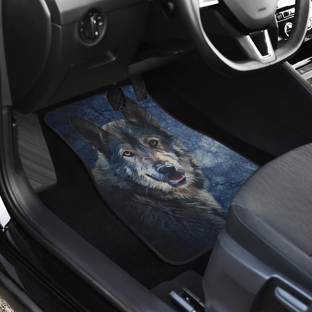 Wild Wolf Front Car Mats Set Of 2 Elephantsity