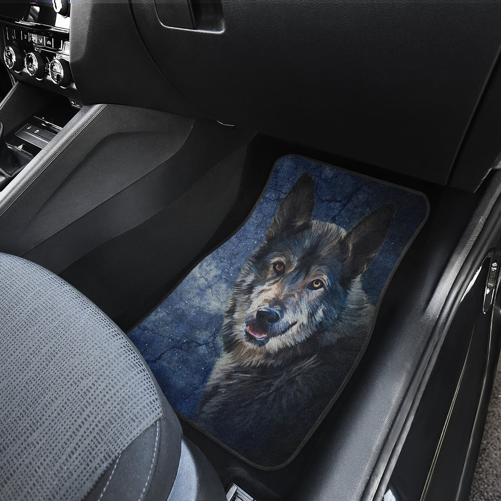 Wild Wolf Front Car Mats Set Of 2 Elephantsity