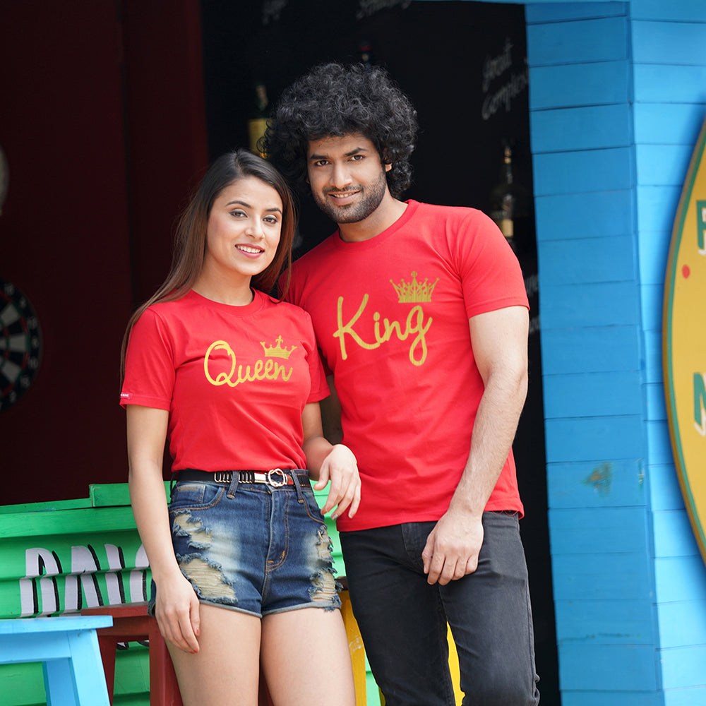 couple t shirt red