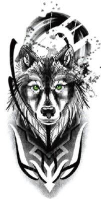 Tatouage Loup Aux Yeux Bleus Loups Anges