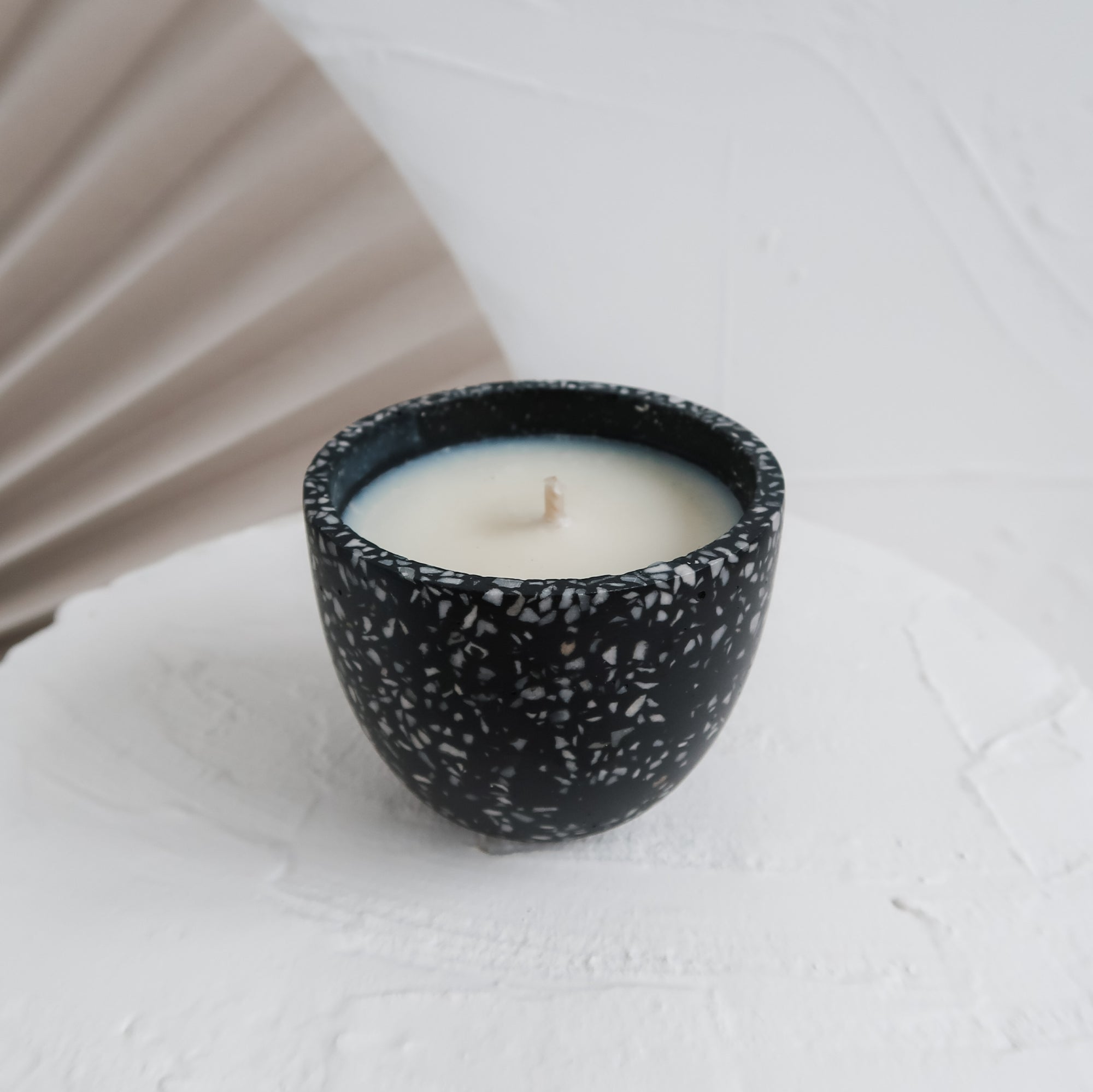 Tealight Candle Holder (Terrazzo) Black / 1 Pack