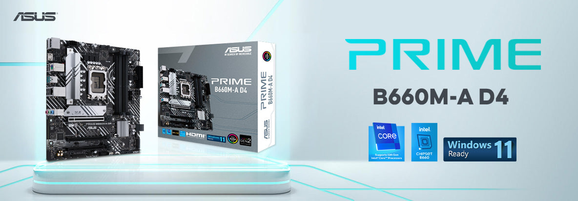 ASUS PRIME B660M-A D4 Micro-ATX Motherboard - From TPSTech