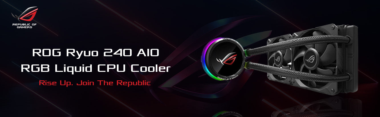Asus Rog Ryujin II 360 ARGB AIO Liquid CPU Cooler, 360mm Radiator Support,  120mm 4 Pin PWM Fans, 450-2000RPM Rotation Speed, 71.6CFM Airflow, 3.5 LCD  Display, Black