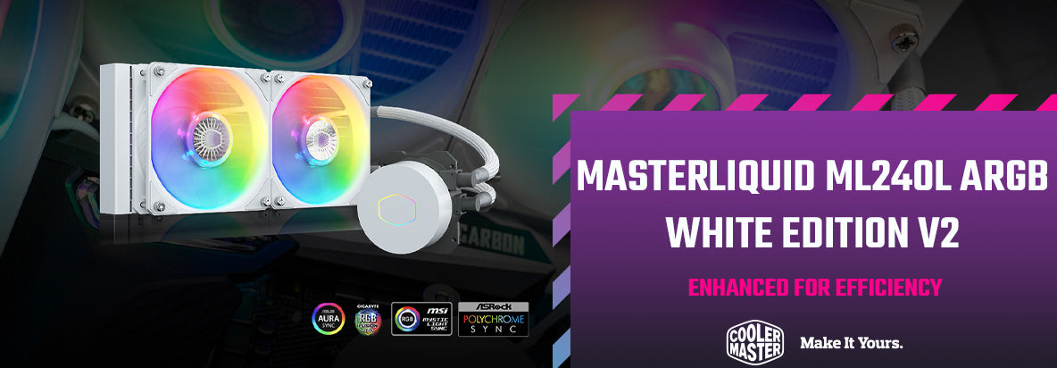 Cooler Master MasterLiquid ML240L ARGB White Edition V2 - From TPSTech