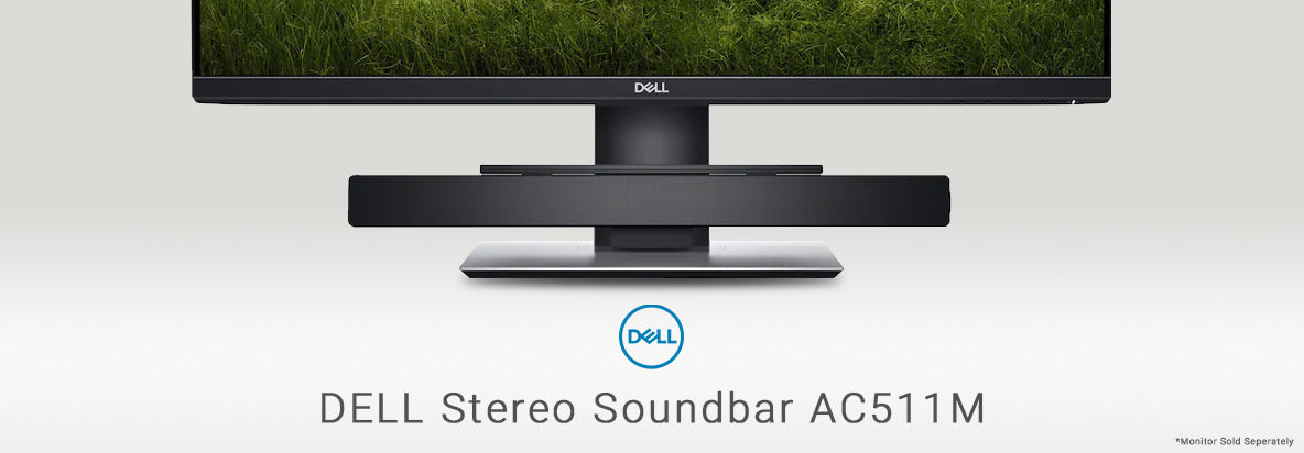 Dell AC511M Stereo USB Soundbar Speaker for PC Black- TPSTech