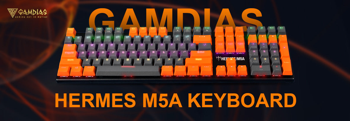 GAMDIAS HERMES M5A Multi-Color Backlit Mechanical Keyboard - From TPSTech