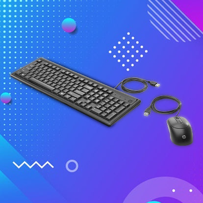 HP 160 Wired Keyboard and Mouse Combo