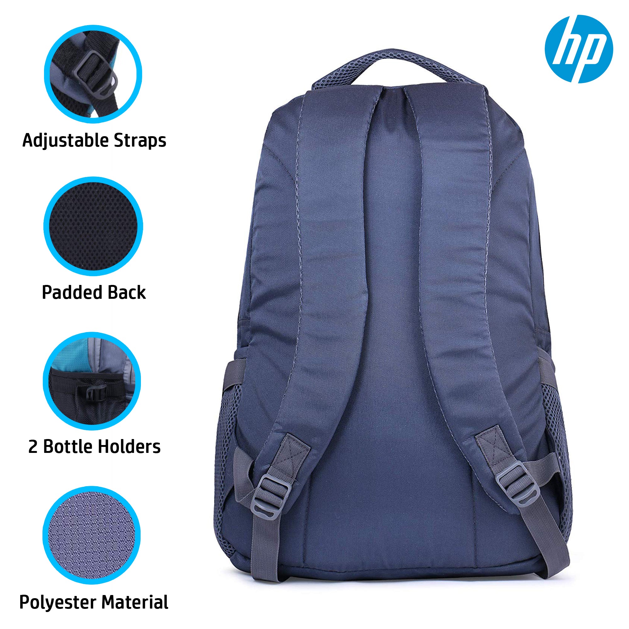 Buy HP 15.6 Inch Crystal Backpack with Raincoat Online in India - TPS ...