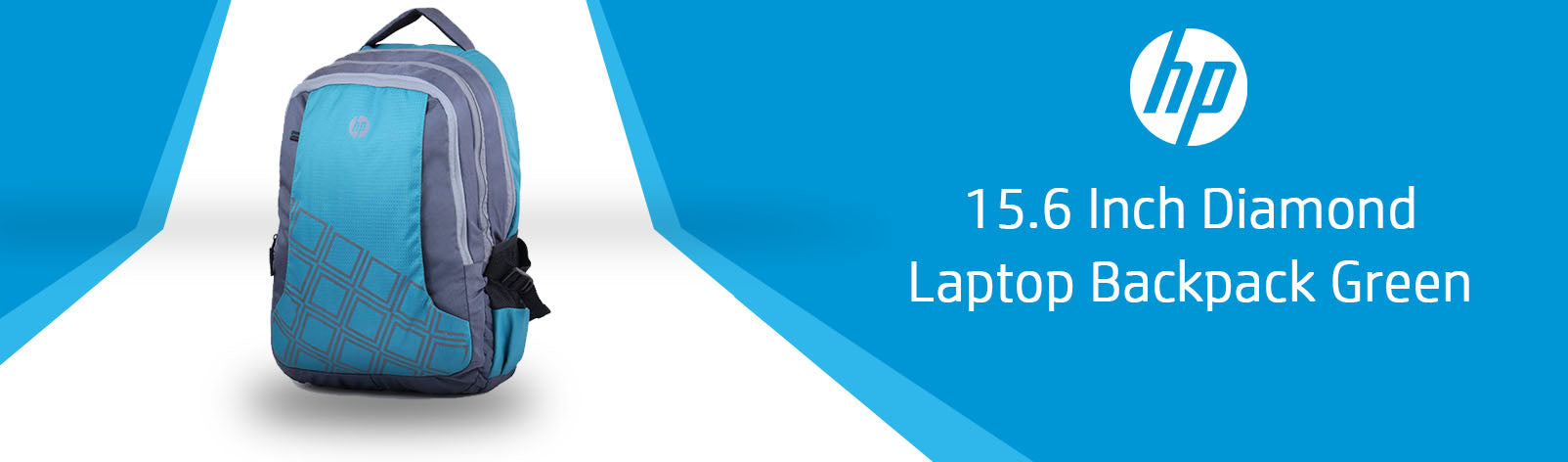 HP 15.6 इंच डायमंड लैपटॉप बैकपैक (हरा, 4ZG31PA)