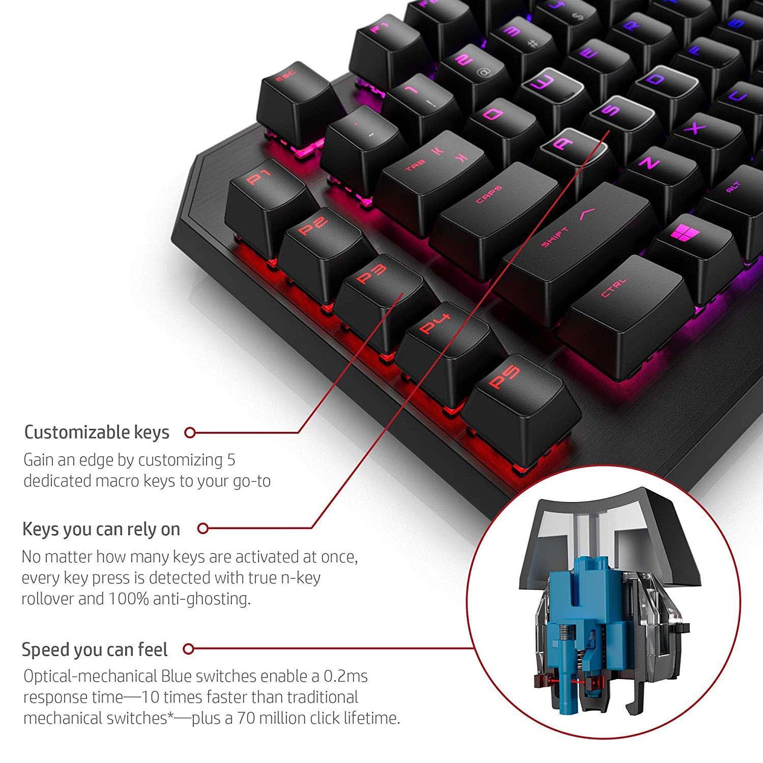 HP OMEN Sequencer Mechanical Optical Gaming Keyboard