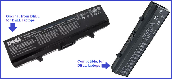 Laptop Battery for Dell 1525 - Original vs Compatible