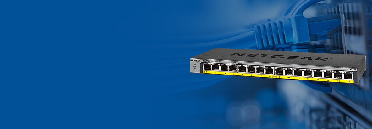 NETGEAR 16-Port GbE Unmanaged PoE Switch - with 16 x PoE+ @ 183W,  Desktop/Rackmount – Kaira India