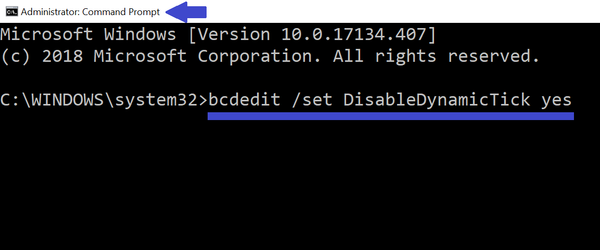 Disable Dynamic Tick BCDEDIT Windows Boot Store - TPSTech Blog on Laptop Battery Health Tips