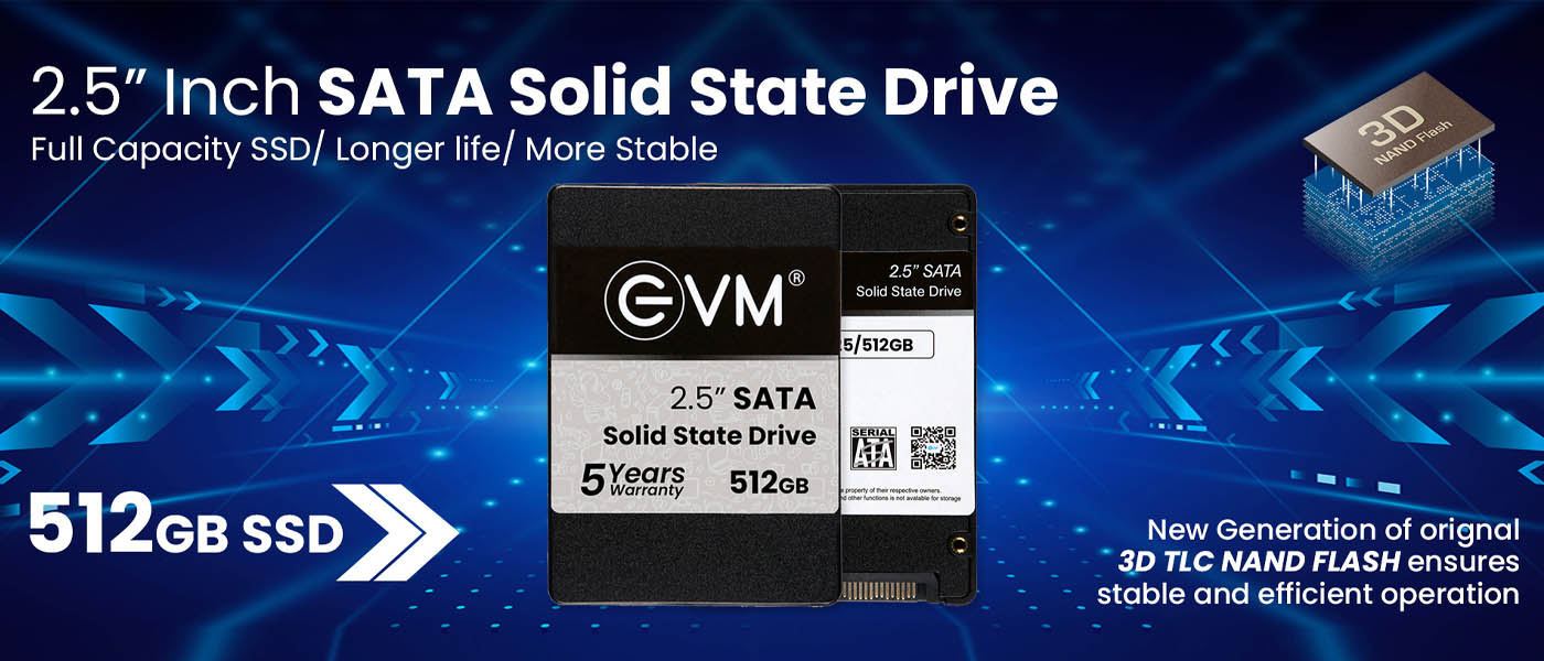 EVM EVM25 512GB 2.5 inch SATA Internal SSD (Black)