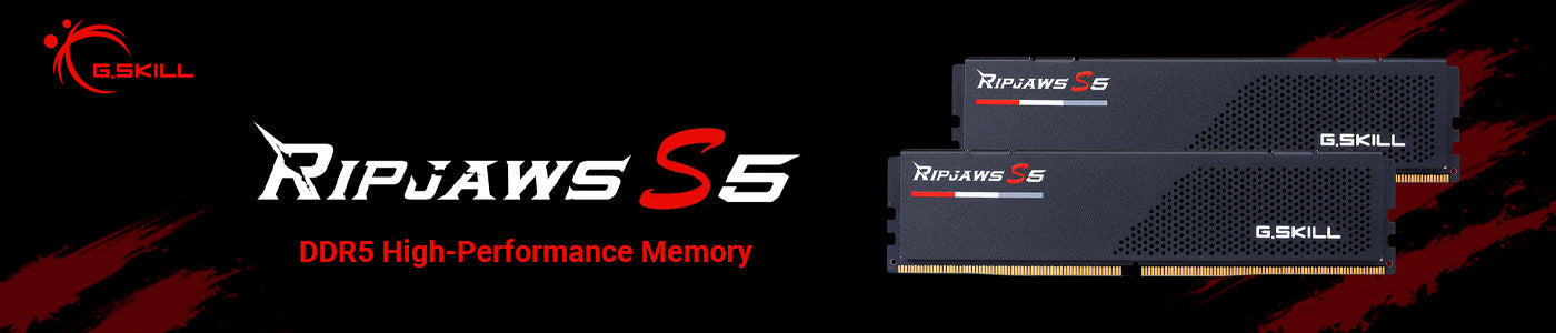 G.Skill RipJaws S5 Low Profile 32Go (2 x 16Go) DDR5 5200 MHz CL36 Noir