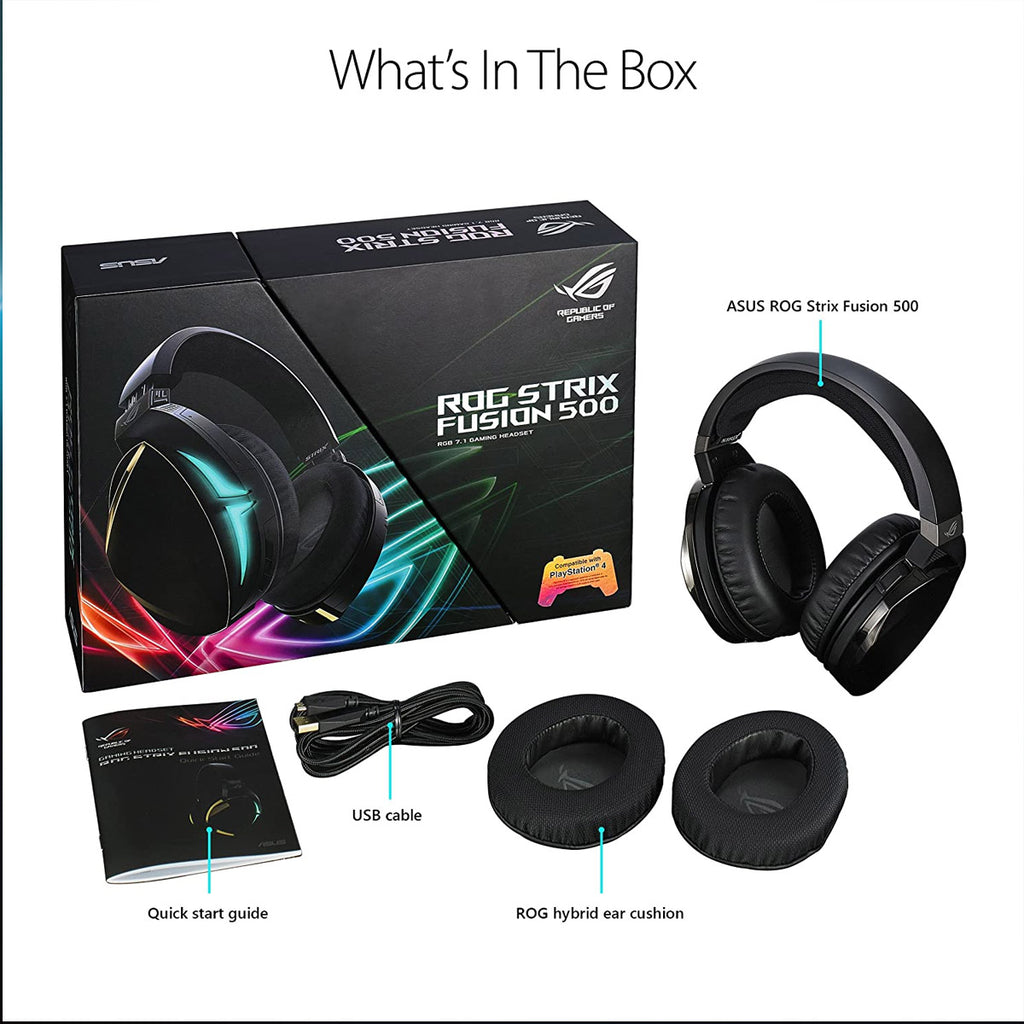 Buy Asus Rog Strix Fusion 500 Wired Rgb Gaming Headset Tps Tech In Tps Technologies
