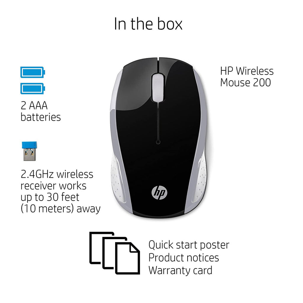 hp wireless mouse 200 connect button