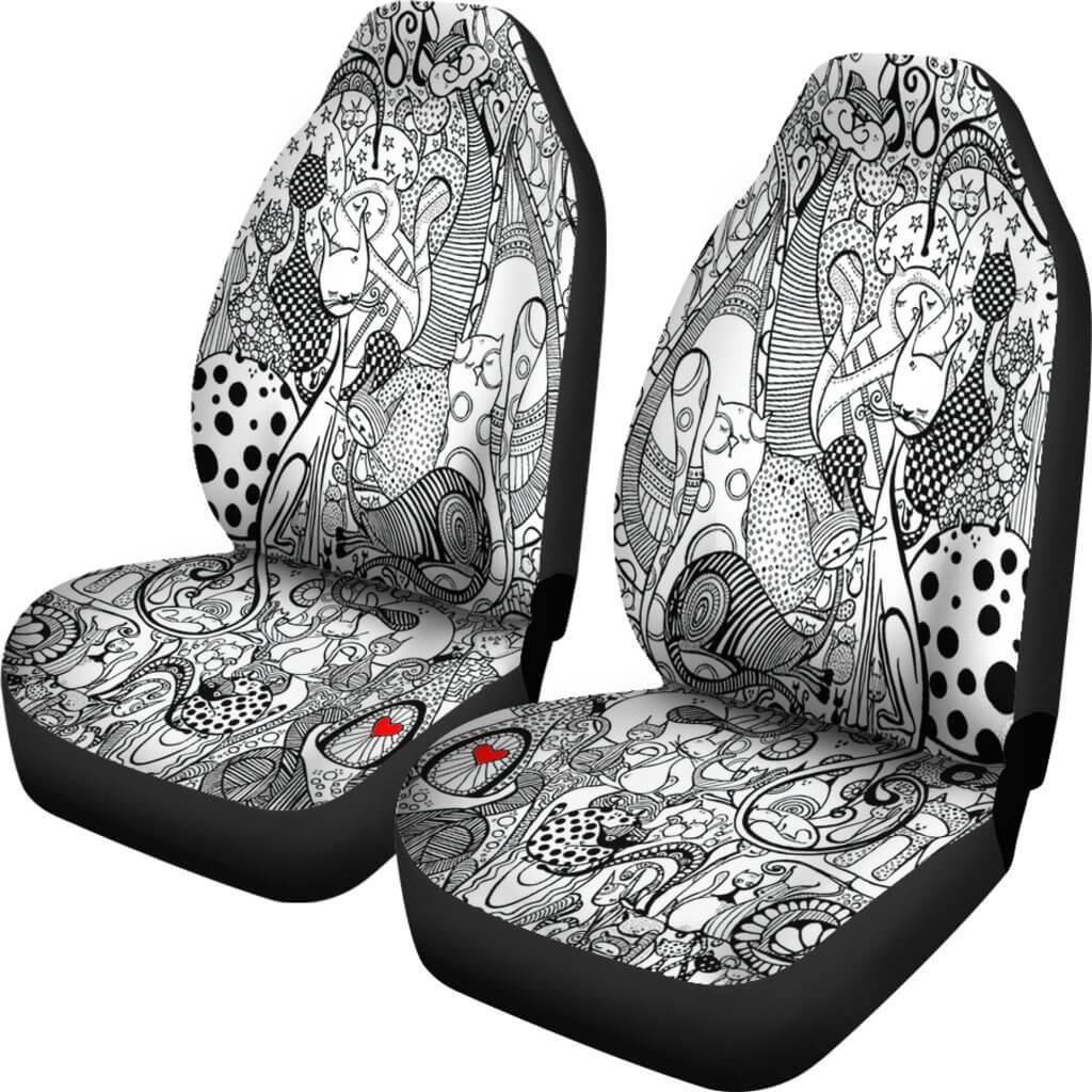 car seat covers with cats on them