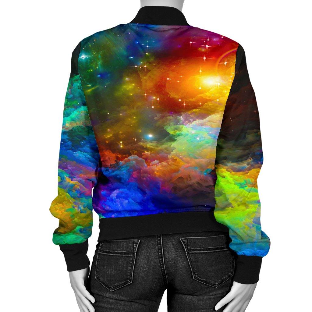 Colorful Universe Women's Bomber Jacket - Your Amazing Design