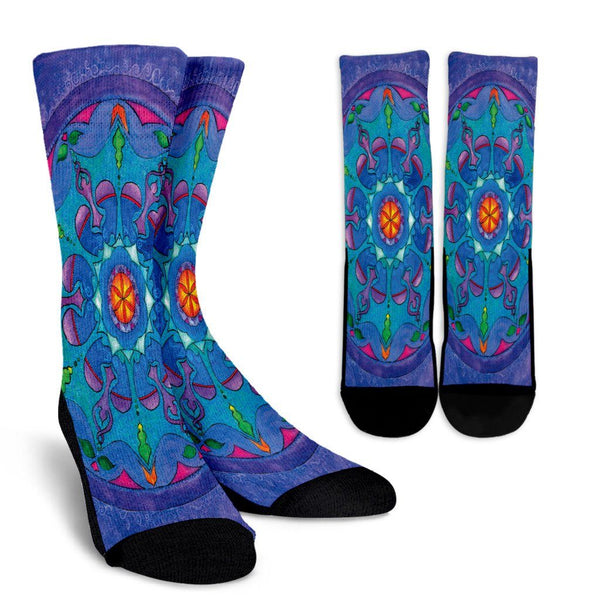 Dance Of The Heart Mandala Socks - Your Amazing Design