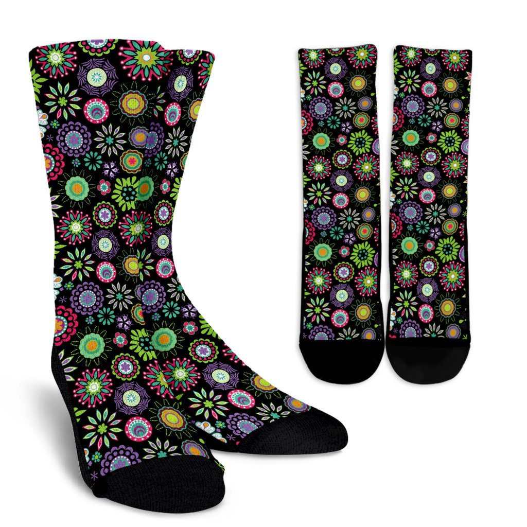 Happy Flowers Socks - Your Amazing Design