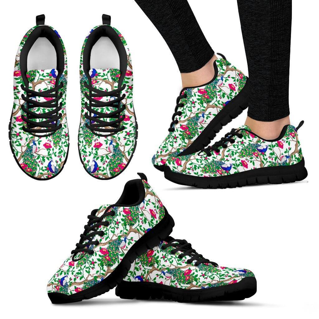 Beautiful peacock shoes | Colorful women's sneakers - Your Amazing Design