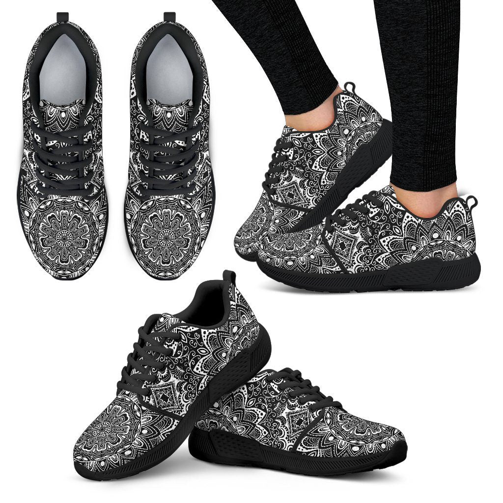 Black & White Mandala | Women's athletic shoes - Your Amazing Design