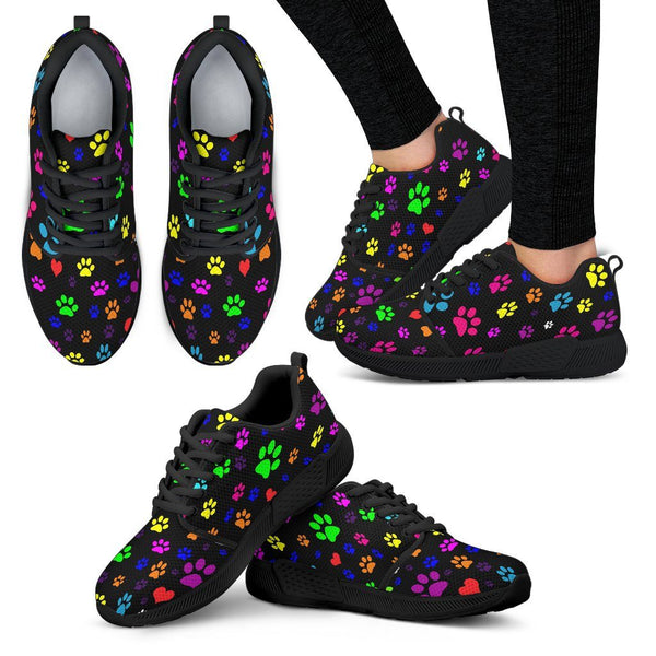 Colorful Paws Athletic Women's Shoes - Your Amazing Design