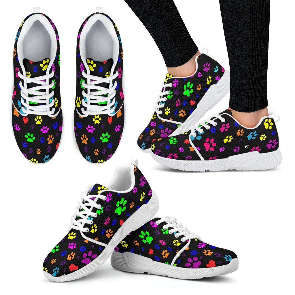 Colorful Paws Athletic Women's Shoes - Your Amazing Design