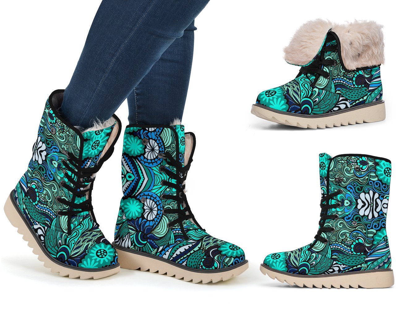 Happy Ocean Polar Boots - Your Amazing Design product image