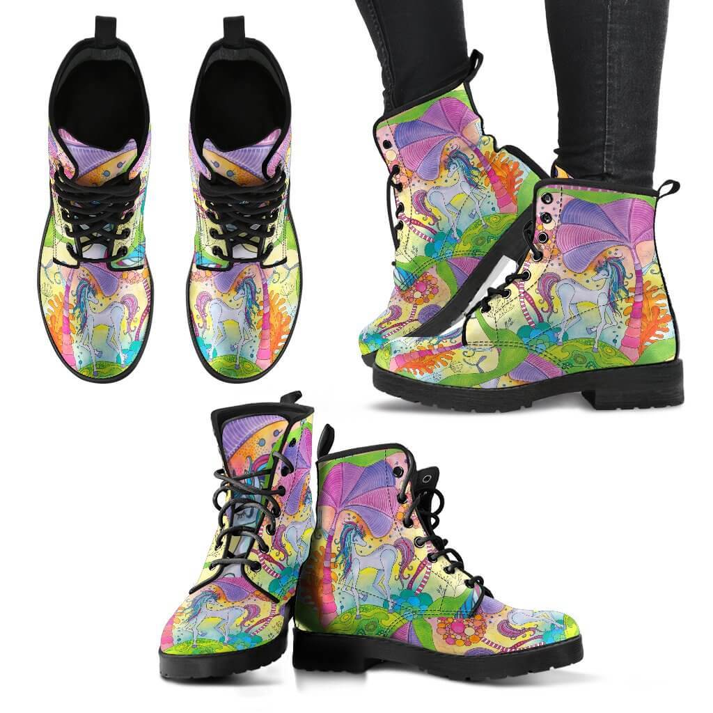 Magic unicorn  Colorful women s boots  Your Amazing Design