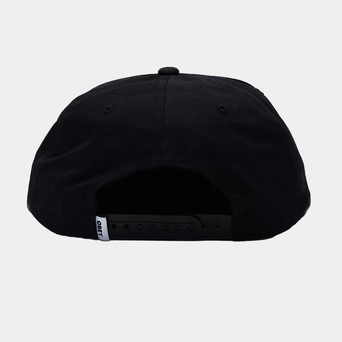 Obey Lowercase 5 Panel Snapback Cap - Black