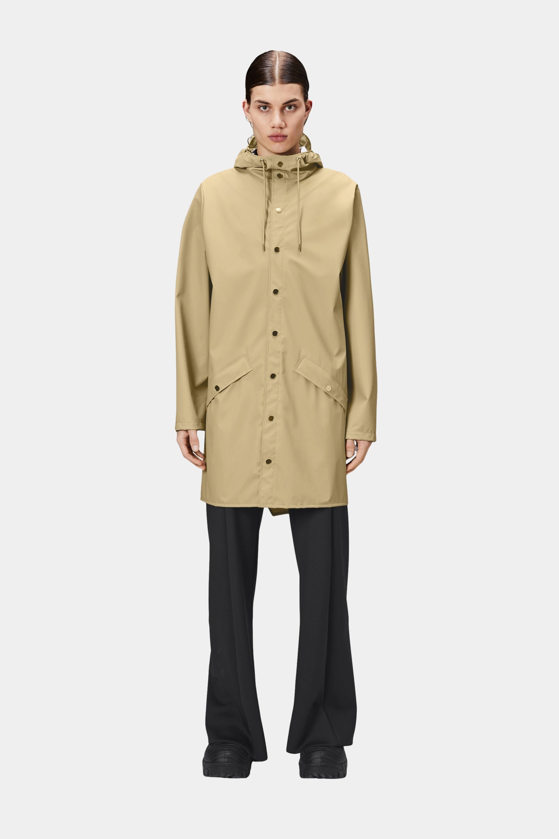 Rains Long Jacket - Sand