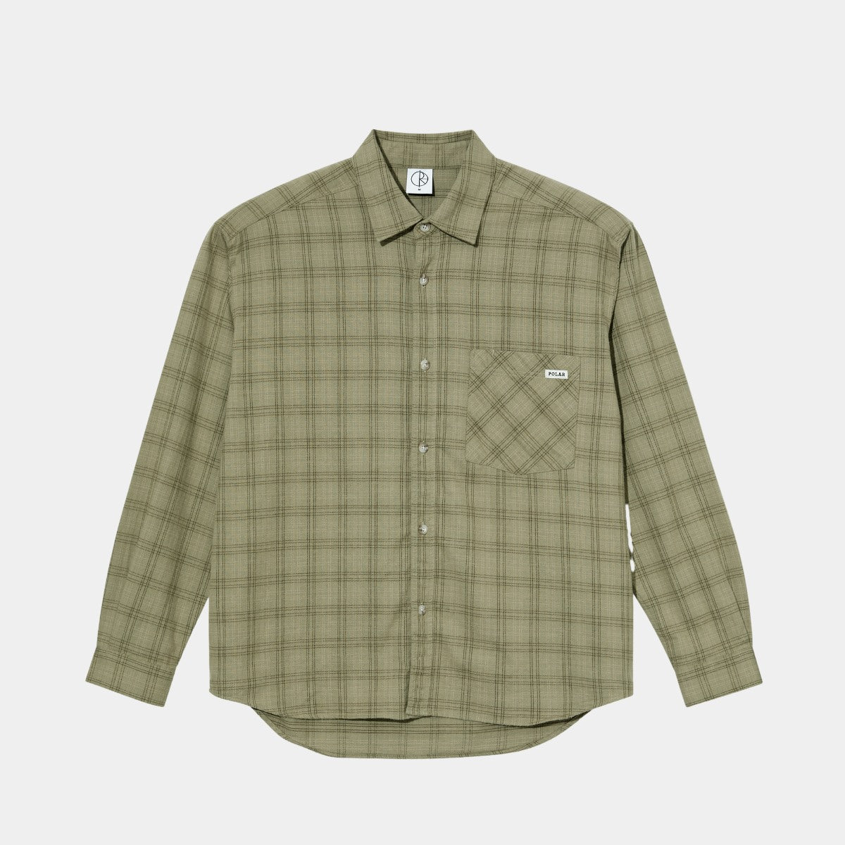 Polar Skate Co. Mitchel LS Shirt - Green/Beige