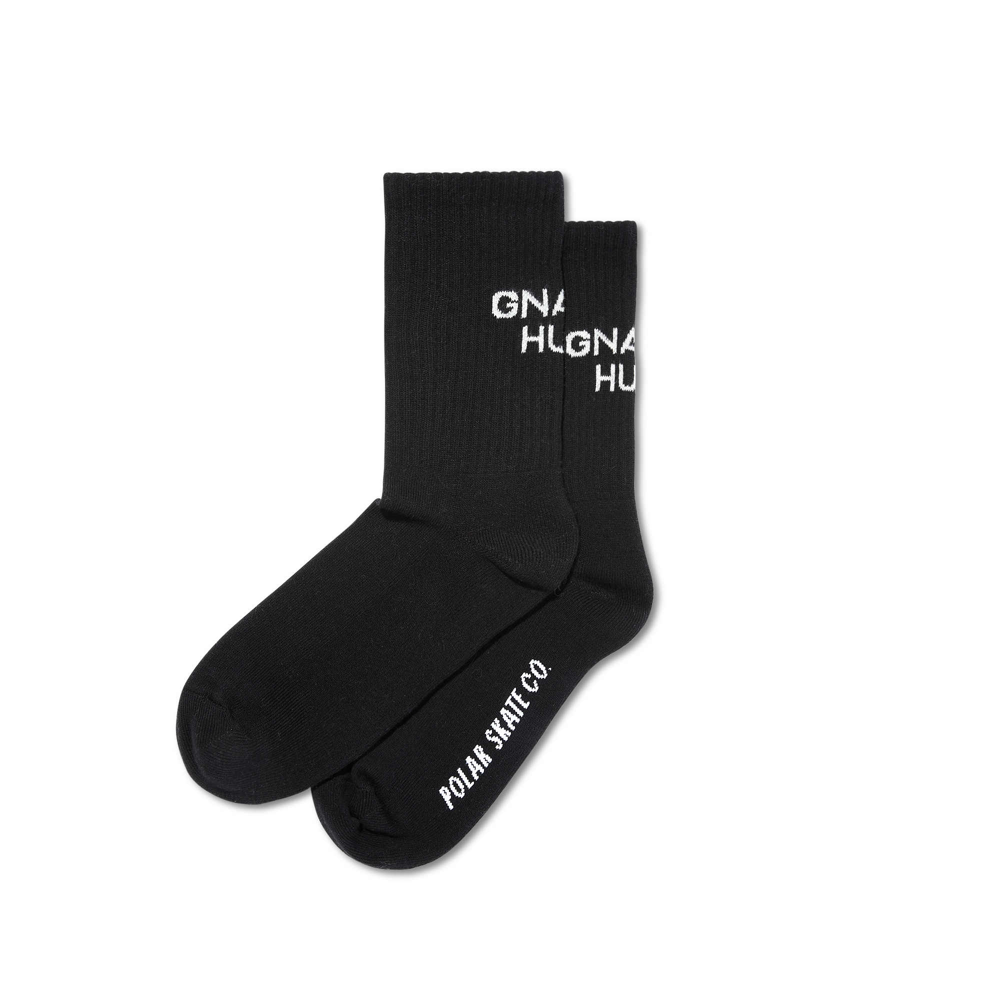 Polar Skate Co. Gnarly Huh! Socks - Black