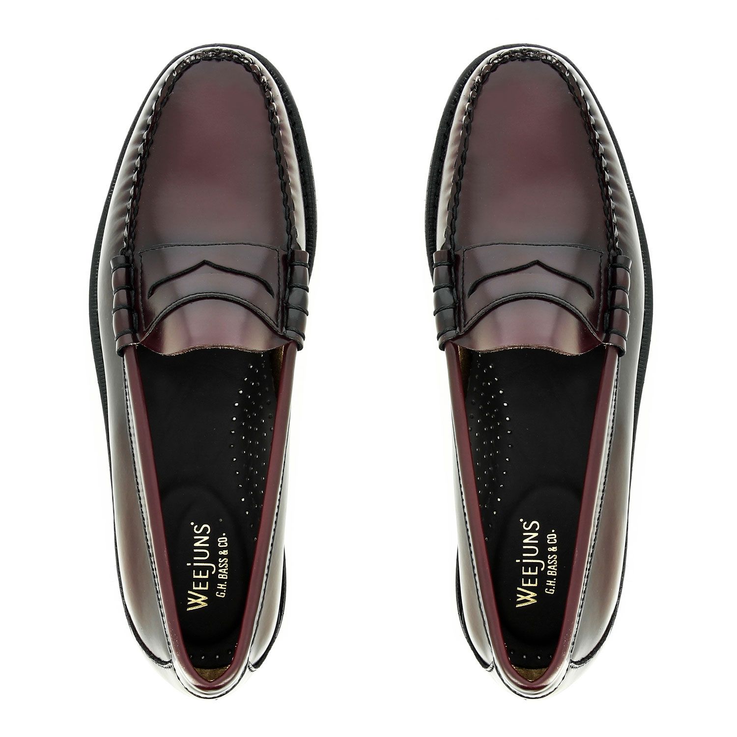 GH Bass Weejuns Larson Penny Loafers - Wine Leather – The Modern Draper