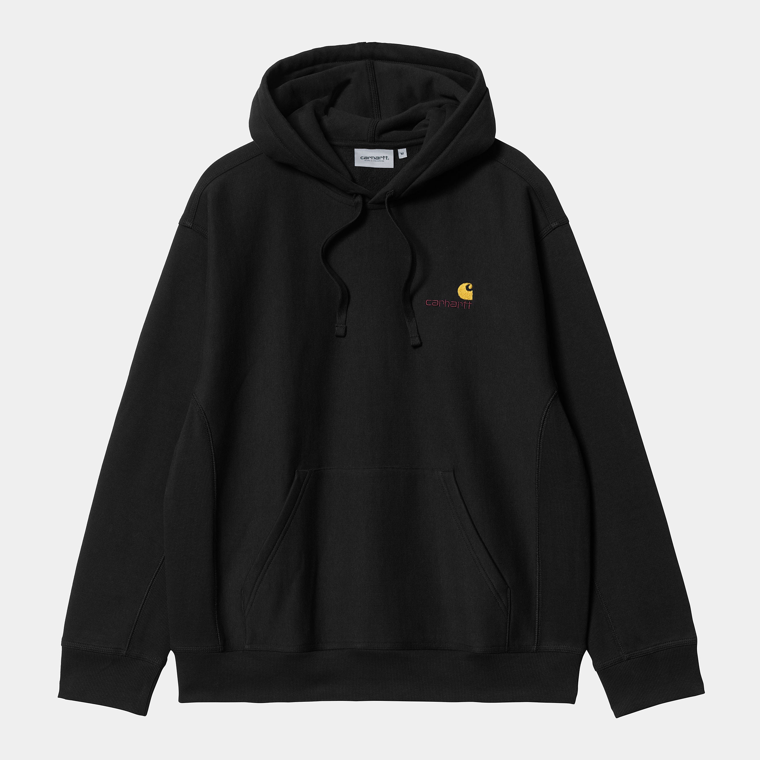 Carhartt WIP Hooded American Script Sweatshirt - Black