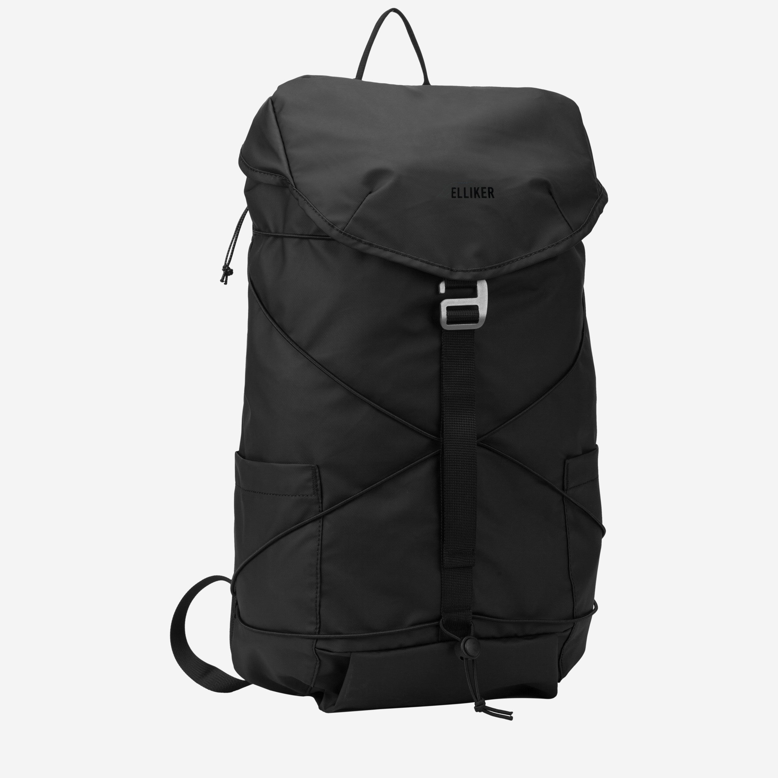 Elliker Wharfe Flap Over Backpack - Black