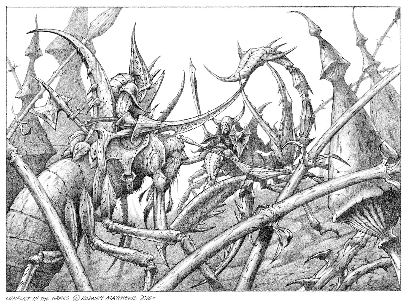 Conflict in the Grass by Rodney Matthews