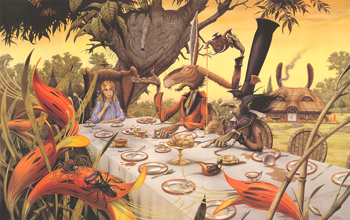 At the March Hare's Table © Rodney Matthews Studios