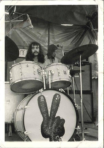 Rodney Matthews in his band Squidd at the first Glastonbury Festival