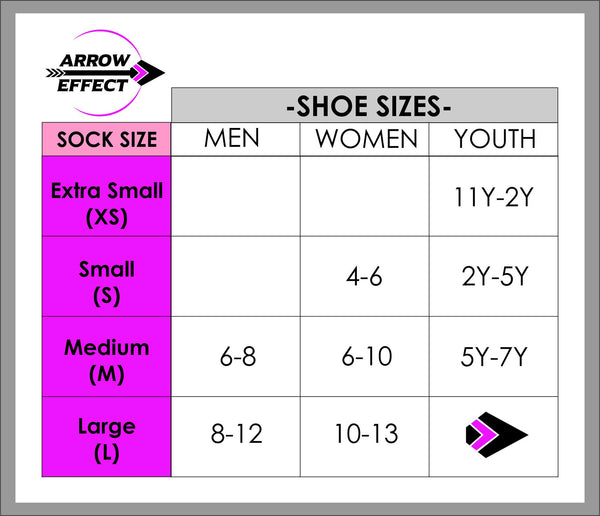 Rainbow Shoes Size Chart