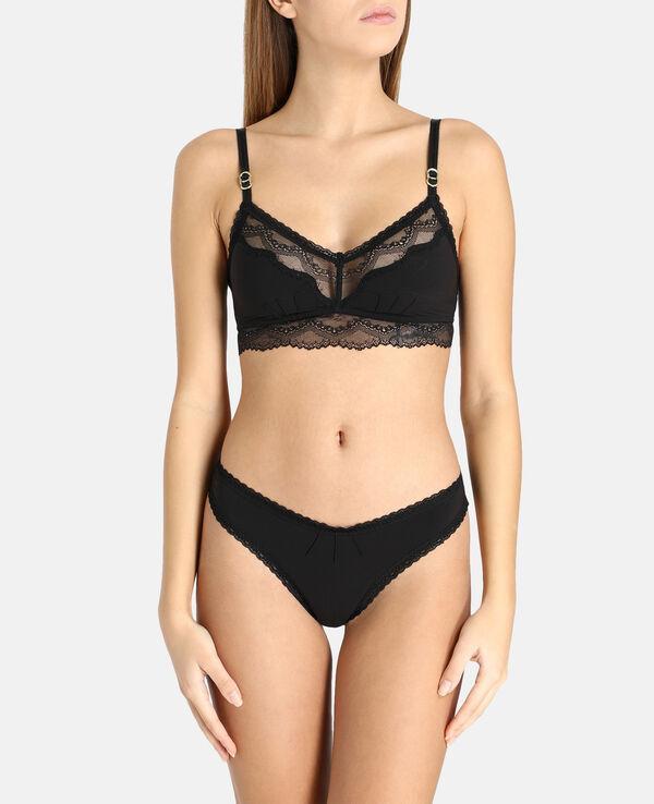 Polly prancing bralette and thong set