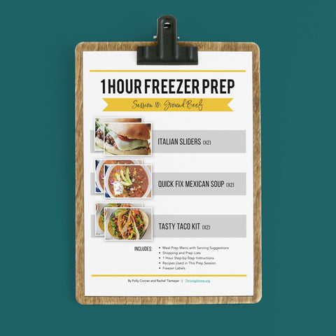 Freezer Meal Label: Style One