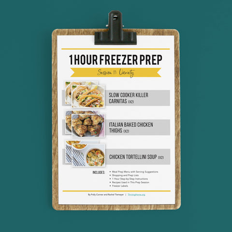 Freezer Meal Labels: Style Two