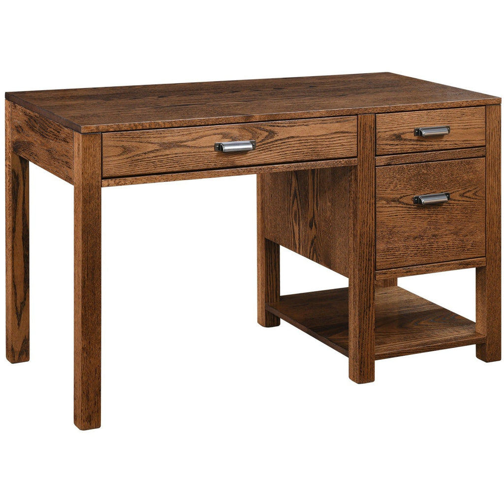 solid wood pedestal desk