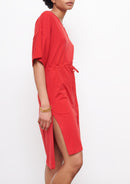 cashmere-mix-cooling-breathable-cucumber-clothing-drawstring dress